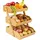 Relaxdays Obst Etagere Bambus, 3 Etagen, HBT 41x33x30 cm, Korbetagere für Obst, Gemüse & Gebäck, Obstschale Küche, Natur