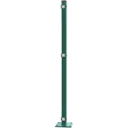 Zaunpfosten ARVOTEC "EASY 120", grün, H:129cm, Edelstahl, Kunststoff, Zaunpfosten, 6x4x129 cm für Mattenhöhe 120 cm, zum Aufschrauben