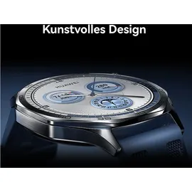 Huawei Watch GT 5 41 mm Silber Fluorelastomer-Armband Hellblau + Freebuds 5i Bundle