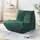 [en.casa] Bodensessel Kodsø Cord 90 x 75 x 100 cm Grün mit Hocker