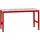 Manuflex AU4121.3003 Arbeits-Grundtisch UNIVERSAL Standard mit Melaminplatte, BxTxH = 2000 x 1000 x 760-870mm Rubin-Rot
