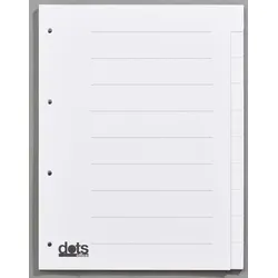 dots Ordnerregister Vollformat blanko DIN A4