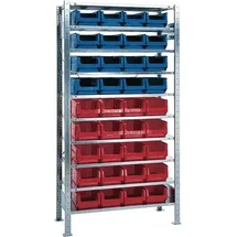 NW NORDWEST Anbauregal Stahl H2000xB1000xT400mm blau/rot 10 Stahlbd. 16xMK3Z/20xMK3Z