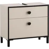 Schildmeyer Waschbeckenunterschrank Edda 65,1 x 59,1 x 33 cm Cremebeige