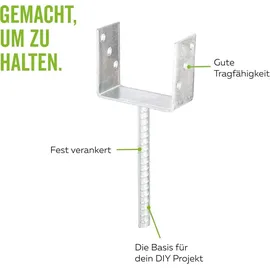 GAH Alberts U-Pfostenträger 71 x 200 mm Stahl feuerverzinkt