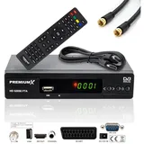 PremiumX HD 520SE FTA Digital SAT Receiver DVB-S2 HDMI SCART Antennenkabel SAT-Receiver