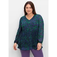 Sheego by Joe Browns Bedruckte Chiffontunika in schwarz bedruckt