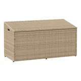 vidaXL Garten-Auflagenbox Beige 110x50x58 cm Poly Rattan