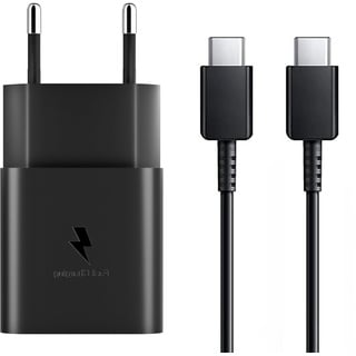 K15W Schnellladegerät USB C für Samsung Galaxy A53, A52S, S22, S21 FE, S21 Ultra 5G, S20, Note 20, Note 10+, A72, M43, Z Fold3, Z Flip 3 5G, Super Fast Ladegerät mit Ladekabel Typ C (Schwarz)