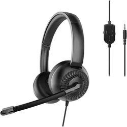 SPEEDLINK METIS Stereo Headset, 3,5mm Buchse mit Y-Adapter , schwarz