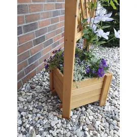 Promadino Spalier mit Pflanzkasten 54 x 54 x 210 cm Braun
