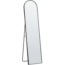 Beliani Standspiegel 36 x 150 cm Schwarz