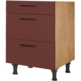 Nobilia Unterschrank Easytouch 60 x 58,3 x 87 cm Rot