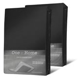 one-home 2er Pack Frottee Spannbettlaken Spannbetttuch 90x200 140x200 180x200 Baumwolle, Farbe:Schwarz, Größe:180x200 cm - 200x200 cm