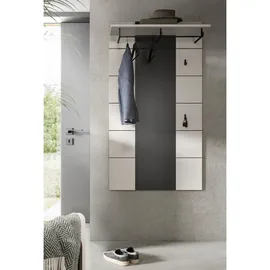 inn.furn Garderobenpaneel Cooper 80 x 141 cm Weiß/Grau