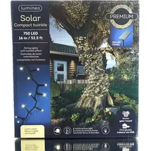 Kaemingk Lumineo Solar Compact Twinkle Lichterkette 1.600 cm 750 Lichter warmweiß