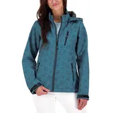 DEPROC activ DEPROC-Active Damen Softshelljacke mit abnehmbarer Kapuze Übergangsjacke Windbreaker SHELBY PEAK petrol 44