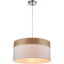 GLOBO Hängeleuchte 1-flg. 40 cm rund Textil weiß