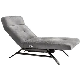 KAWOLA Relaxliege AMERIVA Polyester 80 x 110 x 158 cm Grau mit Kissen und Kopfteil