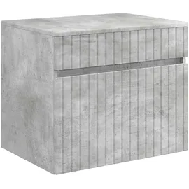 vidaXL Badezimmerschrank Betongrau 59 x 44,5 x 50 cm
