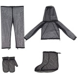 KOSSJAA Moskitoanzug mit Jacke und Hose Mückenschutz Männer Kleidung mit für Angeln Camping Outdoor Net Mesh Handschuhe (Moskito Anzug, S/M)