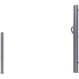 Beliani Aluminium Seitenmarkise 160 x 300 cm Grau