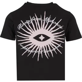 pequs T-Shirt PEQUS "PEQUS PEQUS A Paradise Beach Club Graphic Top", Damen, Gr. S, schwarz, 100% Baumwolle, bedruckt, normal, Rundhals, Shirts T-Shirt