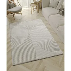 Teppich »Everest«, rechteckig, 14 mm Höhe, moderner Wohnzimmer Teppich hohe Flordichte, 35176233-0 Creme 14 mm