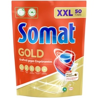 Somat, Gold, Spülmaschinentabs, 50 Tabs, Geschirrspül Tabs mit Extra-Kraft gegen Eingebranntes und Glanz-Effekt