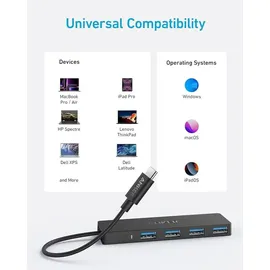 Anker 4-in-1 USB-C 4 Ports, Anschluss-Stecker