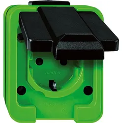 Merten Steckdose 1-fach gn mit AP Klappdeckel IP44 AGRAR 279077