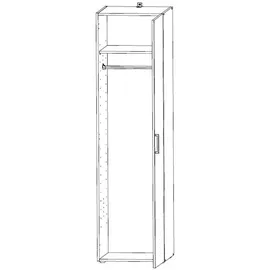 WIMEX Drehtürenschrank Multiraumkonzept 30 x 185 x 54 cm Holzoptik