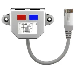 Kabel-Splitter, Y-Adapter, 2x CAT 5 Ethernet, geschirmt