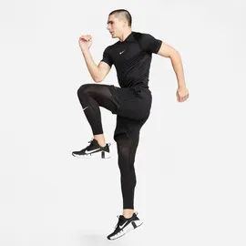 Nike Pro Dri-FIT Slim kurzarm Trainingsshirt Herren 010 black/white L