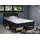 Forte Stauraumbett Lya 129,5 x 92,6 x 205,6 cm Eiche matt schwarz
