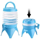 Ruisy tragbarer Faltbar Outdoor Wasserkanister Eimer Wasserbehälter kampierendes trinkender Speicher-Eimer Wasserspender 5,5 Liter, blau