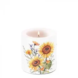 Kerze 9cm Sonnenblumen AMBIENTE 19217440