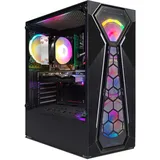 STGsivir Gaming PC, AMD Athlon 3000G 3.5GHz, AMD Radeon RX 580 8GB, 16GB DDR4 RAM, 512GB SSD, 600M WLAN, BT 5.0, RGB Lüfter x 4, Windows 11, Gamer PC Computer Desktop