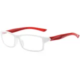 VEVESMUNDO Sportliche Lesebrillen Blaulichtfilter Herren Damen Leicht Rechteckig Anti Blaulicht Lesehilfe Sehhilfe Brillen +1.0,+1.5,+2.0,+2.5,+3.0,+3.5,+4.0 (1 Stück Weiß&Rot Lesebrille, +3.0)