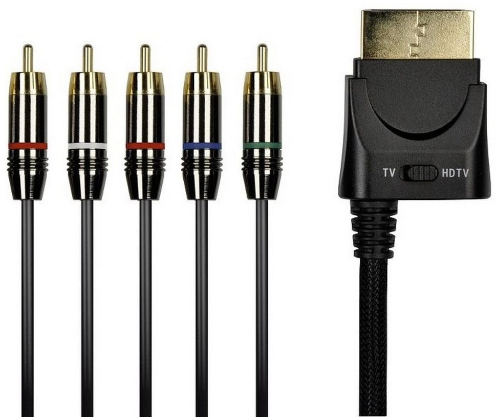 Speedlink HD-TV Component-Kabel S-Video-Kabel YUV RGB 2,3m Netzkabel, Component YUV, S-Video-Stecker, Cinch-Stecker, Toslink (230 cm), Komponenten-Kabel RCA-Stecker, RGB, für Microsoft Xbox 360 Konsole schwarz