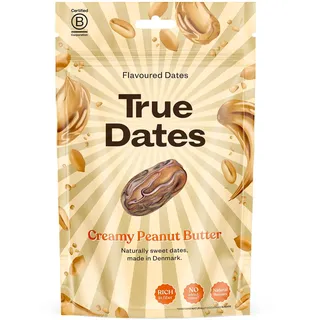 True Gum True Dates - Creamy Peanut Butter | natürlich aromatisierte Datteln | Erdnussbutter | 100 g