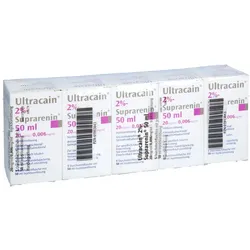 Ultracain 2% Suprarenin 50 ml Amp.Fl. 5X50 ml