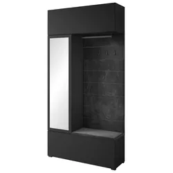 Garderobe Tejo ca. 115x232 cm Schwarz