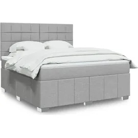 vidaXL Boxspringbett 180 x 200 cm Hellgrau
