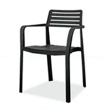 JV Möbel Designer Schwarzer Terrassenstuhl Gartenstuhl 0 x 0 x 0 cm schwarz