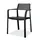 JV Möbel Designer Schwarzer Terrassenstuhl Gartenstuhl 0 x 0 x 0 cm schwarz