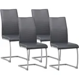 Albatros Freischwinger MURANO Kunstleder grau 4er Set
