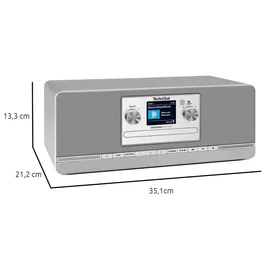 TechniSat DIGITRADIO 372 CD IR DAB+, FM Radio Internet (Anthrazit, Silber