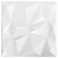 VidaXL 3D-Wandpaneele Diamant Weiß 12 St. 50 x 50