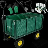 deluxe4home® deluxe4home Bollerwagen Transportwagen Inklusive Handschuhe Gruen